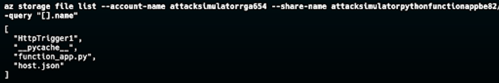 Listing all files in the associated file share