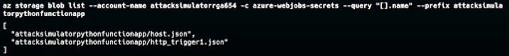 Listing all json files in the associated containers