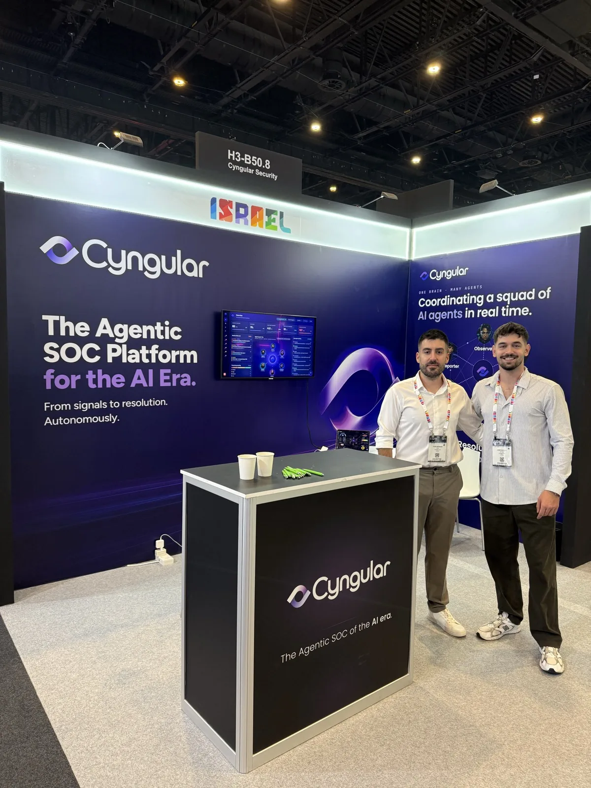 Amir and Itzik from the Cyngular team at the stand.